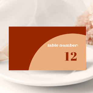 Carte de Table de Mariage en Terre Cuite Chic Peac