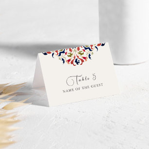 Carte de Table de Mariage Florale Botanique Paisle