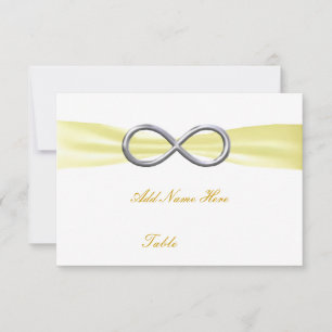 Carte de Table de Mariage Infini Jaune