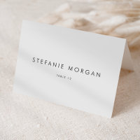 Carte de table de mariage minimaliste moderne noir