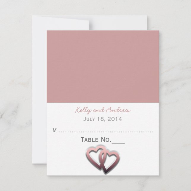 Carte de table de mariage personnalisée (Devant)