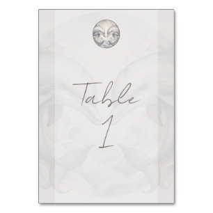 Carte de table de mariage thème dauphin