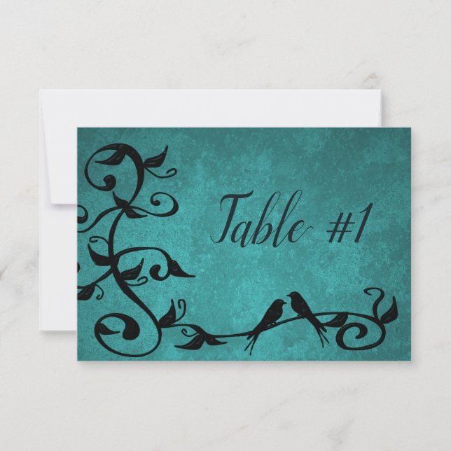 Carte de table de réception des tourtereaux sarcel (Devant)