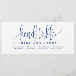 Carte de table de tête - Calligraphie adorable Nav