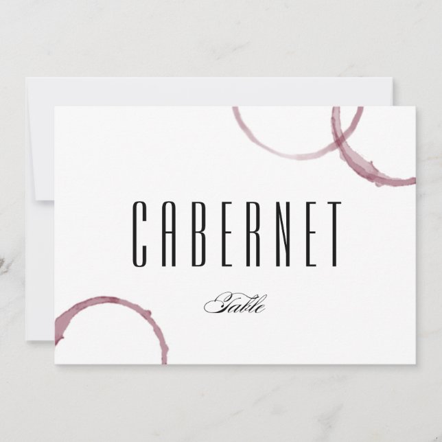 Carte de table de vignoble de cave à vin Wine Stai (Devant)