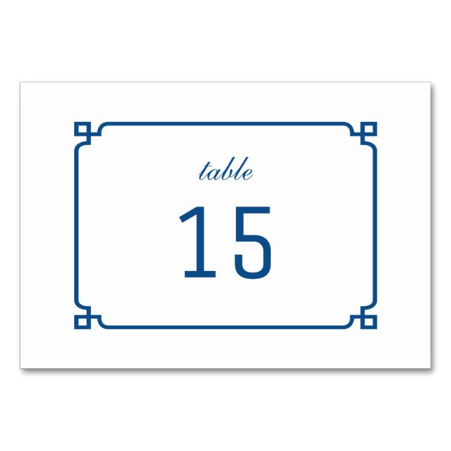 Carte de table design Lapis Blue Deco (Devant)