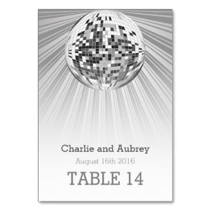Carte de table Disco Ball Party