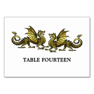 Carte de table Dragons Gold Elegant