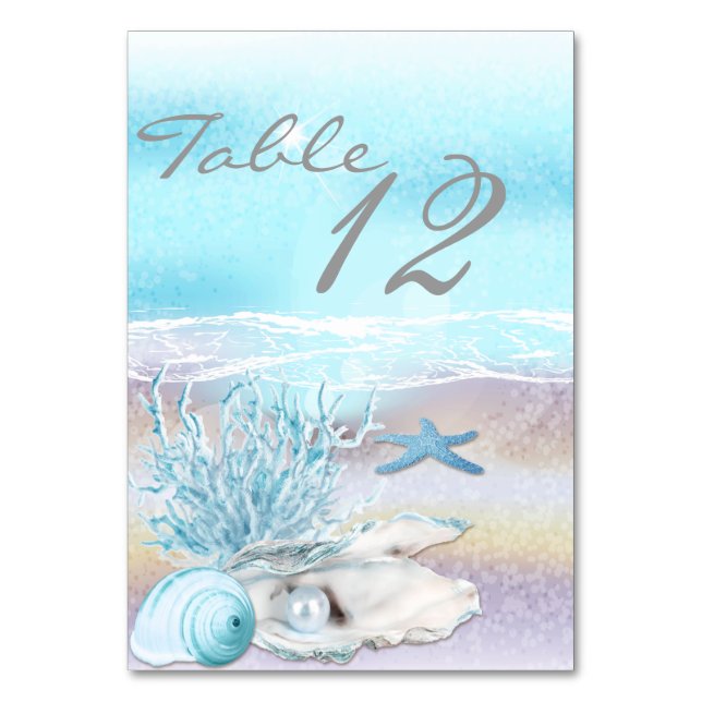 Carte de table Dream Shore Beach Dk Mariage Turquo (Par défaut)