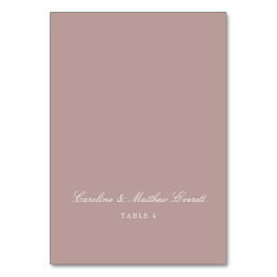 Carte de Table Élégante avec Nom Personnalisé Mauv