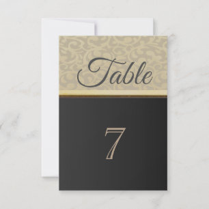 Carte de table élégante et stylée noire