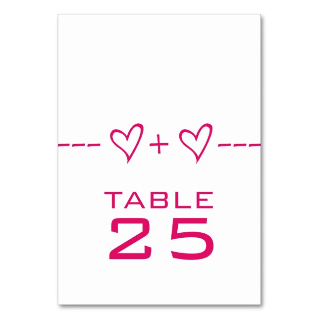 Carte de table Équation Coeur rose (Par défaut)