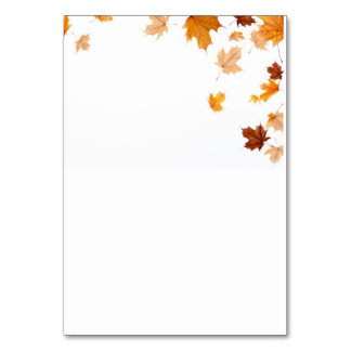 Carte de table feuille