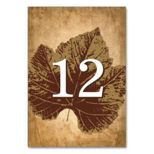 Carte de table Feuilles Automne   Mariage de autom