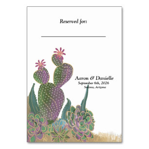 Carte de Table - Fleur de Cactus