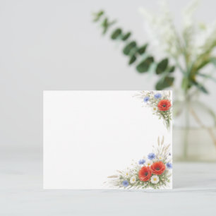Carte de table florale minimaliste romantique