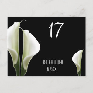 Carte de table Mariage Calla Lily Postca