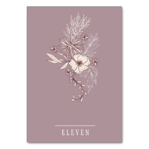 Carte de table Mariage floral crème moderne