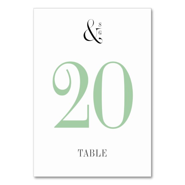 Carte de table mariage pour typographie moderne ve (Par défaut)