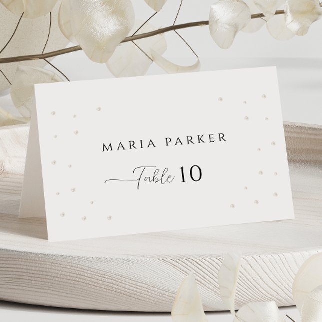 Carte de table Mariage White Pearls (Créateur téléchargé)