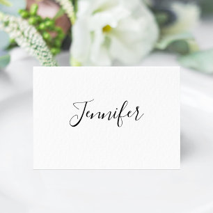 Carte de table minimaliste pour invité