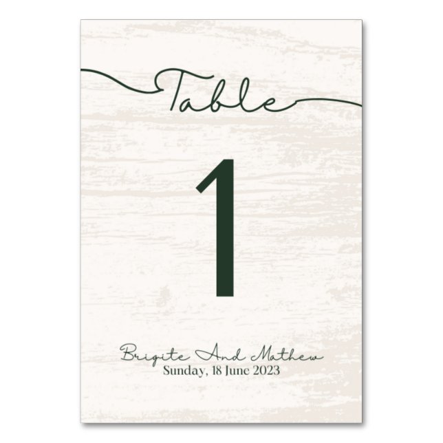 Carte de table moderne en bois (Par défaut)