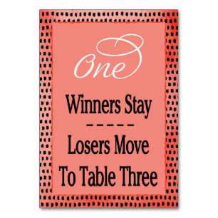 Carte de table moderne Watercolor Cherry Red Bunco