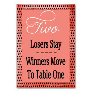 Carte de table moderne Watercolor Cherry Red Bunco