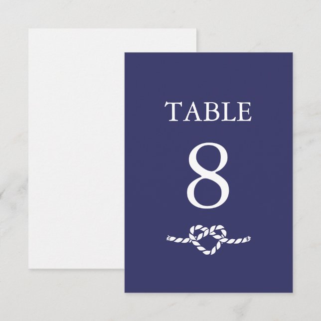Carte de table | Noud à la corde (Devant / Derrière)
