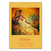 Carte de table Oshun