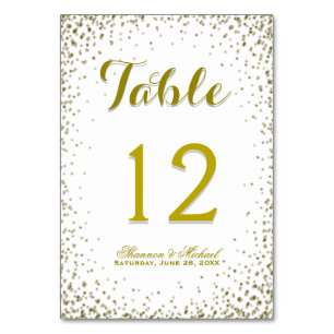 Carte de table Parties scintillant