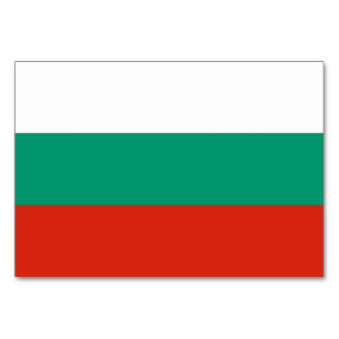 Carte de table patriotique avec Drapeau de Bulgari