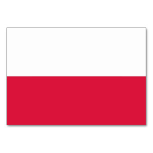 Carte de table patriotique avec Drapeau de Pologne