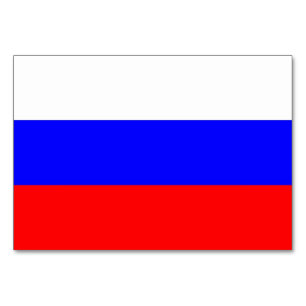 Carte de table patriotique avec Drapeau de Russie