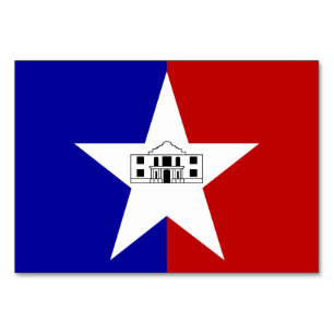 Carte de table patriotique avec Drapeau de San Ant