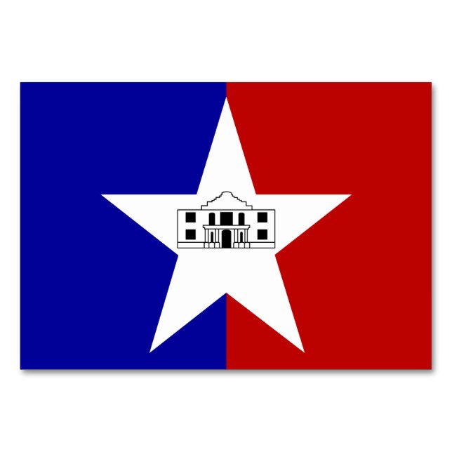 Carte de table patriotique avec Drapeau de San Ant (Devant)