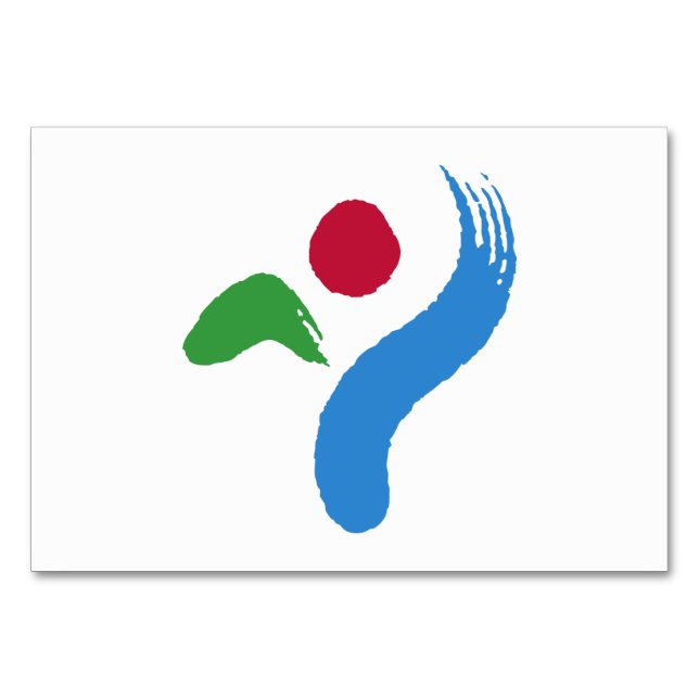 Carte de table patriotique avec Drapeau de Séoul (Devant)