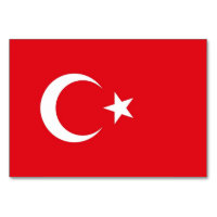 Carte de table patriotique avec Drapeau de Turquie