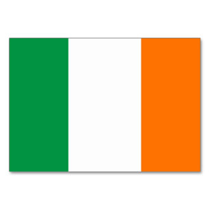 Carte de table patriotique avec Drapeau d'Irlande