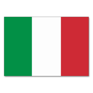 Carte de table patriotique avec Drapeau d'Italie