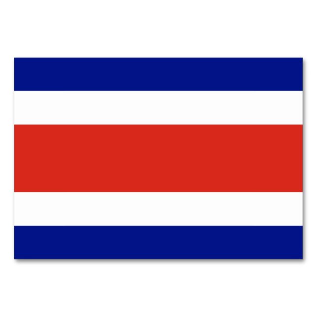 Carte de table patriotique avec Drapeau du Costa R (Dos)