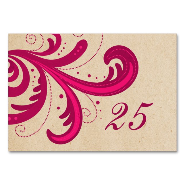Carte de table Pink Stylish (Devant)