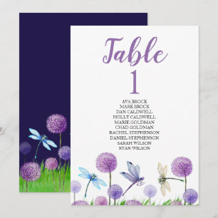 Carte de table Plan de siège Lovely Calligraphy