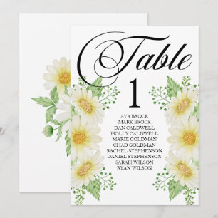 Carte de table Plan de siège Lovely Calligraphy