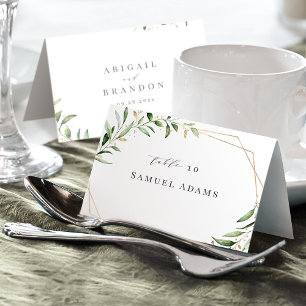 Carte de table pliable géométrique de verdure mode