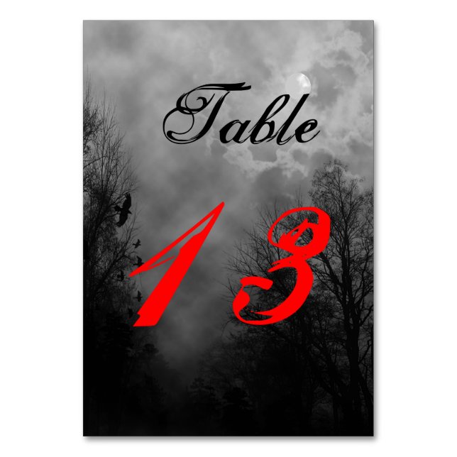 Carte de table recto-verso Hauné Sky Black White C (Par défaut)