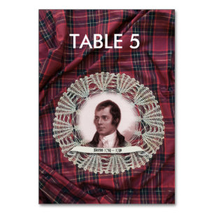 Carte de table Robbie Burns Highland