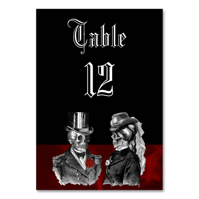 Carte de table Skeleton Skuls mariage (Par défaut)