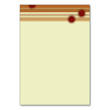 CARTE DE TABLE SPÉCIALE Artiste créé teintes de cr