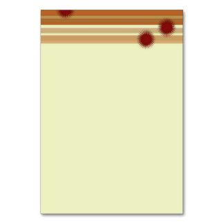 CARTE DE TABLE SPÉCIALE Artiste créé teintes de cr